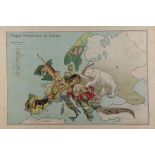 Antonio Soares (Portuguese, 1894 - 1978), Mappa Humoristico da Europa, lithographic map in colors,