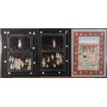 (lot of 25) Indian miniature paintings, 20th century, ink and color on paper/textile, depicting