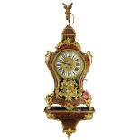 (lot of 2) Louis XV style ormolu mounted boulle decorated bracket clock on stand, the finial