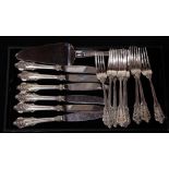 (lot of 17) American Wallace sterling silver "Grande Baroque" pattern partial flatware service