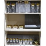 (lot of 26) Moser glass stemware and table articles, executed in the "Splendid" pattern, having wide