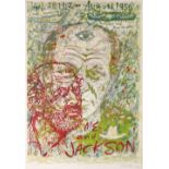 Robert Arneson (American, 1930-1992), "Me and Jackson (Pollock)," 1987, lithograph in colors, pencil