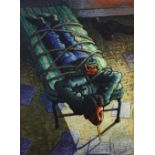 Robert Chiarito (American, 20th century), "The Poet," 1996, oil on canvas, overall (canvas