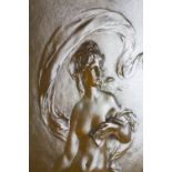 Jean Baptiste Germain (French, 1841-1910), "Musique," bronze wall relief, signed lower right, titled