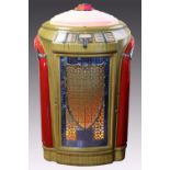 Seeburg Trash Can model 148M coin operated jukebox, holds 20 78RPM records, plays on quarters, dimes