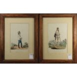(lot of 4) British School (19th century), Scenes of Commoners, hand-colored engravings, all