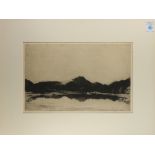 David Young Cameron (Scottish, 1865-1945), Ben Lomond, 1923, etching and drypoint on tissue paper,