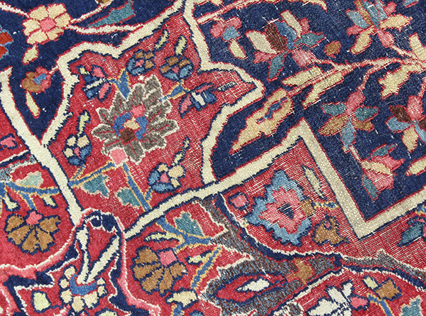 Antique Persian Kashan carpet, 11'11" x 19'10" - Image 5 of 6