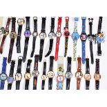 Collection of wristwatches including (32) Mickey Mouse Disney wristwatches; (4) various Disney