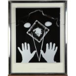 Man Ray (American, 1890-1976), "Hands," 1966, black and silver screenprint on plexiglass, signed