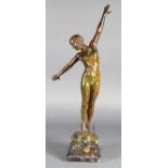 Ferdinand Ouillon-Carrere (French, 19th century), "Sword Dancer," 1919, bronze, signed and dated