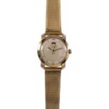 LeCoultre Powermatic Nautilus wind indicator gold-filled wristwatch, circa 1950 Dial: white, applied