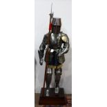 Medieval knight's suit of armor, the 17th century replica handcrafted after the original, comprising