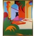 "Within the Facade," 1983, oil on canvas, signed "Linda Rigolfi", titled and dated verso, signed