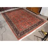 Indo-Tabriz carpet, 8'8" x 11' Provenance: Benefits from the sale of this item will go to the Ronald