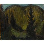 Harald Kihle (Norwegian, 1905-1997), "Sol-Lia (Svartdal, Telemark)," 1935, oil on board, signed