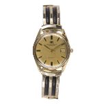 International Watch Co. automatic 18k yellow gold wristwatch Dial: champagne, applied baton indexes,