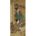 (lot of 4) Kitagawa Tsukimaro (Kansetsu) (Japanese, active 1794-1836), 18th/19th century, ink and