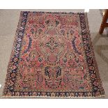 Antique Persian Sarouk carpet, 3'3" x 4'7"