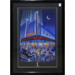 Melanie Taylor Kent (American, 20th century), "Radio City, Music Hall," 1989, serigraph, pencil