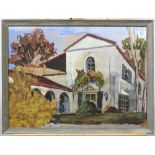 (lot of 2) Wooded Scenes with Houses, watercolors, unsigned, 20th century, largest overall (both