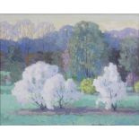 (lot of 2) Harry Spiers (American, 1869-1947), Spring Blossoming, 1937, gouaches, each signed and