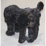 "Art Brut" style figural sculpture of an elephant, 11.5"h