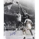 National Basketball Association autographed Bill Russell photograph, black and white photograph of