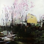 Alex Kanevsky (American/Russian, b. 1963), "Backyard," 2008, oil on canvas, galery label (Dolby