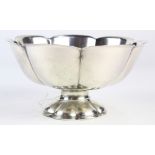 American sterling silver scalloped and footed bowl by Frederick J. R. Gyllenberg Boston, MA,