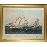 Currier & Ives (Publishers) (American, Est. 1837-1907), "The Great International Yacht Race,