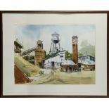 Robert Ralston (American, 20th century), Union City, watercolor, signed lower left, titled verso,