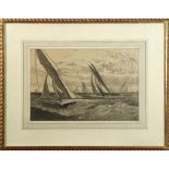 (lot of 6) Maritime Prints, woodblocks, each initialed W.S.S. lower right, woodblock prints,