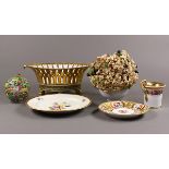 (lot of 16) Continental porcelain group, mostly Royal Crown Derby, French Limoges, and Herend,