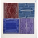 Victor Vassarely (French/Hungarian, 1906-1997), 4 Quadrants, screenprint, pencil signed lower rgiht,