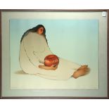 Rudolph Carl Gorman (American, 1932-2005), Thinking Woman, 1986, lithograph in colors, pencil signed