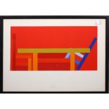 (lot of 2) Per Arnoldi (Danish, b. 1941), Untitled (Colorful Lines on Black) and Untitled (