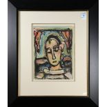 Georges Rouault (French, 1871-1958), "Tete de Jeune Fille" from Verve Magazine Vol II No. 5/6, (