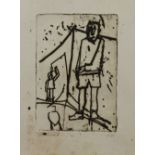 Roy de Forest (American, 1930-2007), Hang Man, 1952, etching, pencil signed lower left, date lower