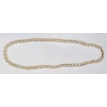 Cultured pearl and 14k yellow gold necklace composed of (61), 8.0 mm cultured pearls, completed by a