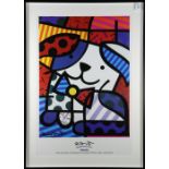 After Romero Britto (Brazilian/American, 1963), "Ginger -The McGaw Foundation Benefitting Aids