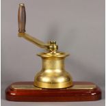 (Lot of 2) Brass ship instruments as regatta trophies, one inscribed 'Meissner Winches 1974-2001,'