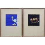 (lot of 2) Columbia Studios, Ostrich with a Hat, and Three Happy Guys, circa 1940, from the