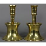 Pair of bronze winch form candle holders, 12"h. Provenance: Property from the estate of Thomas J.