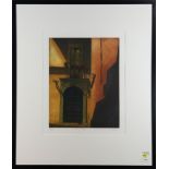 "Portal," 20th century, colored etching, pencil signed "A. Belou" lower right, titled lower left,