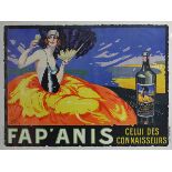 Delval (French, 20th century), "Fap'Anis," circa 1930, vintage lithographic liquor advertising