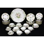 (Lot of 47) Herend porcelain partial table service, in the "Rothschild" and "Queen Victoria"