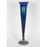 Louis Comfort Tiffany style favrile Tulip form vase, having an aurene iridescent tapering form and