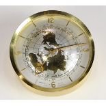 Swiss eight day world clock retailed by Tiffany and Co., 4.5"w