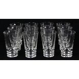 (lot of 12) Baccarat crystal highballs, in the "Vega" pattern, each having a geometric tiered